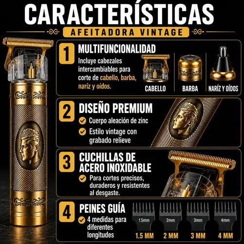 Afeitadora Vintage ¿Cansado de gastar en barbería sólo para verte bien 2 días?