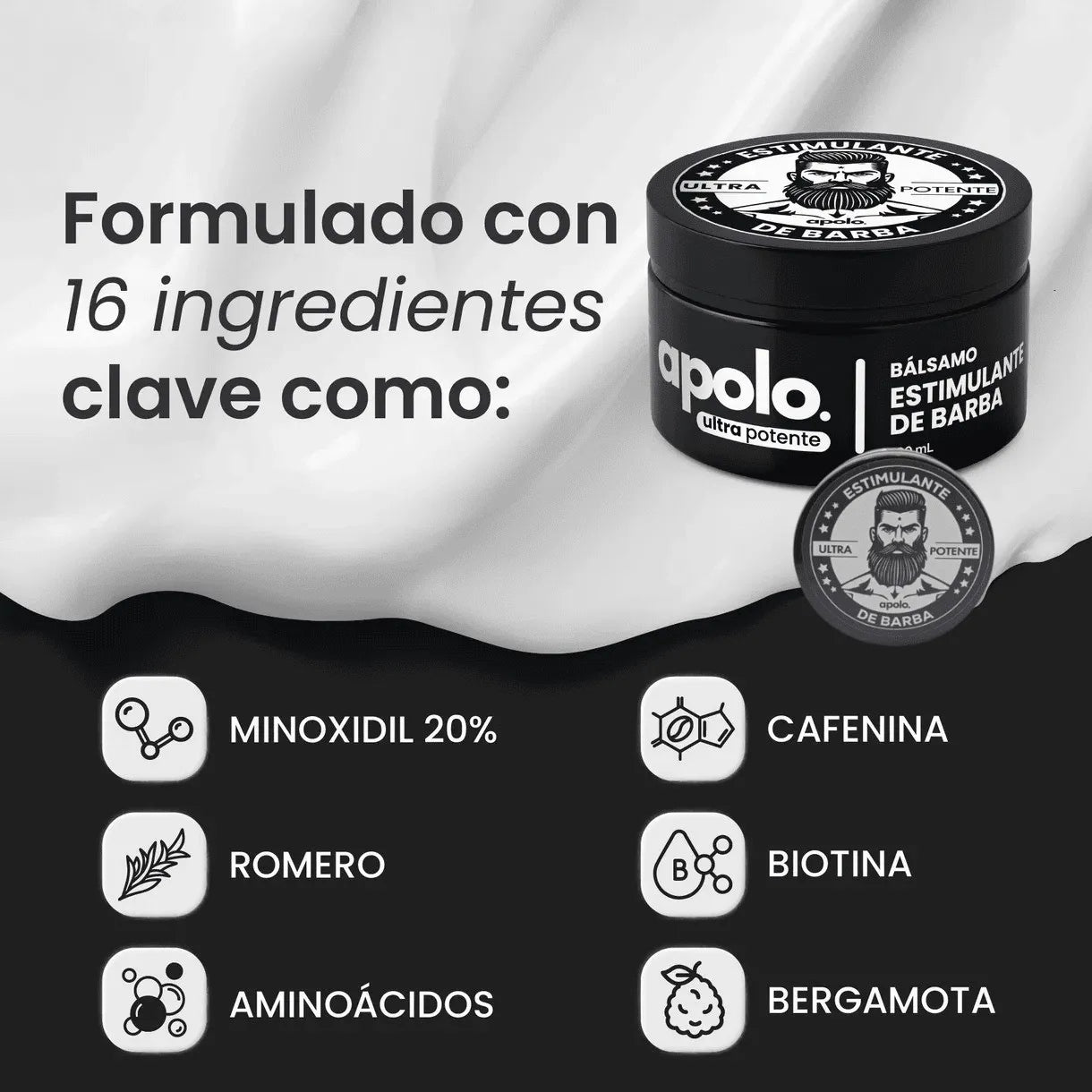 APOLO- Pasa de una barba débil a una con más forma y presencia