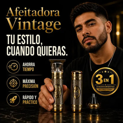 Afeitadora Vintage ¿Cansado de gastar en barbería sólo para verte bien 2 días?